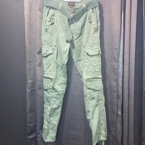D-lux denim brand utility cargo pants green size W32xL30